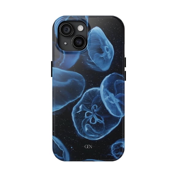 Cases Cover, Glow Jellyfish Tough Phone Case – Dual Layer Shockproof Ocean-Inspired Cover for iPhone 16 Pro Max, 16 Plus, 15, 14, 13, 12, 11, X, Samsung Galaxy S25, S24, S23, S22