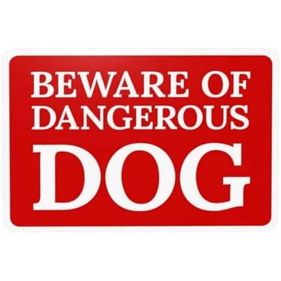 Beware of Dangerous Dog Warning Sign, Beware Of Dog Metal Signs for Home Business Outdoor Indoor Road Yard Garage Street Wall Caution Custom Decor 12 x 8 Inch