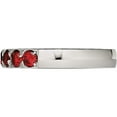 thumbnail image 3 of Stainless Steel Polished Red Cz 4mm Band (Size 6) Made In China sr527-6, 3 of 5