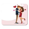 thumbnail image 1 of NUDECOR First Kiss Cartoon Character Couple Kissing Love Engagement Mousepad Mouse Pad Mouse Mat 9x10 inch, 1 of 1
