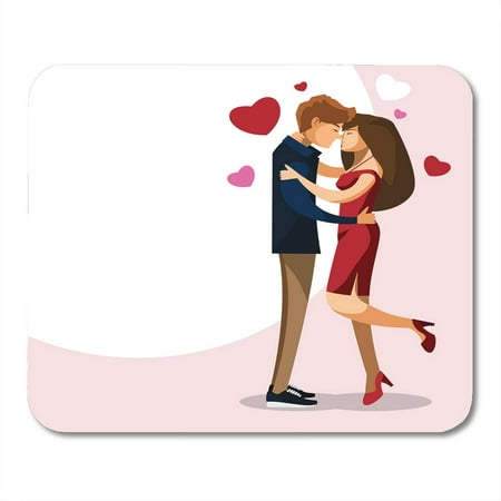 NUDECOR First Kiss Cartoon Character Couple Kissing Love Engagement  Mousepad Mouse Pad Mouse Mat 9x10 inch | Walmart Canada