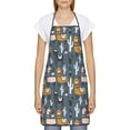 thumbnail image 2 of Naloa 1Pack Adjustable Bib Apron Waterdrop Resistant Cooking Kitchen Aprons for Women Men Chef, Llama and Cactus Print, 2 of 5