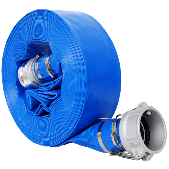 4"x100FT Heavy Duty Pool Backwash Hose with Camlock Fittings