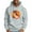 Light Gray, variant on Mens Hooded Sweatshirt Pullover Casual Long Sleeve Hoodie with Tropical Sunset Palm Tree Beach Graphic Print