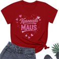 thumbnail image 4 of Womens Short Sleeve Tunic Top Casual T Shirt Round Neck Printed Graphic Tee Top Blouse Trendy Flowy Tees, 4 of 4