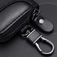 thumbnail image 5 of Coconut Ok Leather Keychain Men Key Holder Organizer Pouch Split Car Key Wallet Pouch Bag,Black, 5 of 8