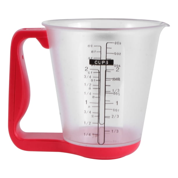EeaseMX Taza medidora digital multifunción de 1000 g/1 g con pantalla LCD, para cocina, leche en polvo (roja)