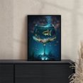 thumbnail image 5 of Póster de arte de fantasía con diseño de acuario dentro de una taza, impresión en lienzo, decoración de pared con peces de acuario, decoración estética para el hogar y la barra, 5 of 5