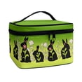 thumbnail image 2 of HELLHERO Large Capacity Portable Make Up Toiletry Organizer Handy Polyester Storage Pockets Makeup Case Rabbit Meadow Bag, 2 of 6