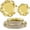 gold paper plates, variant on 50 PCS Green Scalloped Paper Plates 25 x 7'' and 25 x 9'' Green Dessert Plates Disposable Dinner Plate for Wedding Baby Shower Birthday Party Scalloped Cake Plate