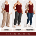 thumbnail image 2 of Enridrech Plus Size Camisole Tops for Women Tanks L-5XL Summer Breathable Comfort Spaghetti Strap Top Going out Shirt, 2 of 8