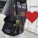 thumbnail image 4 of Qarigey Bolso de hombro para mujer, Camping, compras, viaje, paraguas, botella de agua, libros, bolso de almacenamiento, bolso de mensajero informal para Bolsas de mensajero y de hombro Espesar negro Qarigey AP012359-03, 4 of 6
