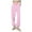 Pink, variant on Sweatpants for Women Solid Color Elastic Waist Sports And Leisure Belt Pocket Threaded Ankle Pants