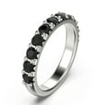 thumbnail image 2 of 0.88ct black diamond moissanite 18K White Gold Over Silver Wedding Band, 2 of 4