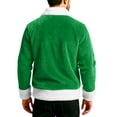thumbnail image 3 of Havenx Christmas Hoodie Men 1/4 Zipper Fuzzy Flannel Long Sleeve Sweatshirt Big and Tall Soild Color Santa Top Plush Fleece Zipper Xmas Pullover Tops,Green M, 3 of 4