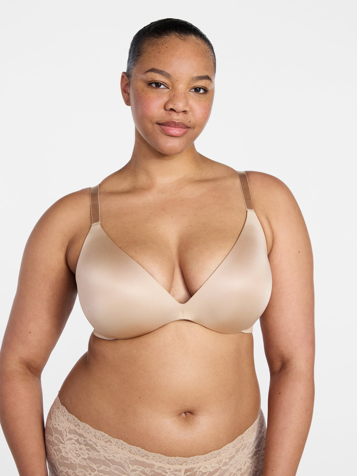 Joyspun Women's Wirefree Shine Push Up Bra, Sizes S-3XL