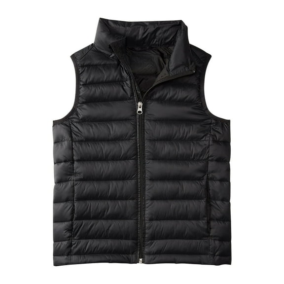 Ruyang Boys Girls Puffer Vest Kids Sleeveless Down Jackets Lightweight Water-proof Zip Up Mock Neck Warm Quilted Gilet