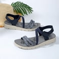 thumbnail image 5 of Dakaela Womens Hiking Walking Sandals Comfortable Athletic Quick Drying Summer Beach Water Shoes with Hook And Loop Straps Size 6-10 Blue, 5 of 8