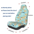 thumbnail image 3 of Wukai Cute Dogs Corgi Full Set Car Seat Covers with Soft Padding Universal Auto Front Seats Protector and Cushion Mat, 3 of 5