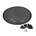 thumbnail image 1 of 12" Tapa Protector de Altavoz de Audio de Coche Subwoofer Rejilla de Metal Negro, 1 of 1