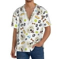 thumbnail image 3 of Vsdgher Labrador Retriever Dog Print Men's Wrinkle Free Untucked Cuban Shirt Business Casual Button Down Shirts Short Sleeve Shirt, 3 of 7