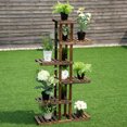 thumbnail image 3 of Patiojoy 6 Tier Wooden Plant Flower Display Shelf Flower Pot Rack, 3 of 10