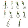thumbnail image 3 of 2 Pieces Abstract Black Lines Minimalist Iron Vase Dried Flower Tabletop Pots Shelf Home Office Decoration, 3 of 10