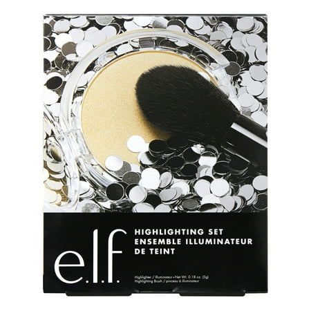 e.l.f. Cosmetics Highlighter and Brush Value Set (Best Inner Eye Highlighter)