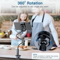 thumbnail image 2 of Tablet Stand Holder for Bed, Adjustable Mount Clamp, Compatible with All 4.7-12.9" Devices., 2 of 8