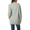 thumbnail image 3 of Suéter casual de manga larga con cuello redondo y bolsillos para mujer INSPIRE CHIC M gris, 3 of 7