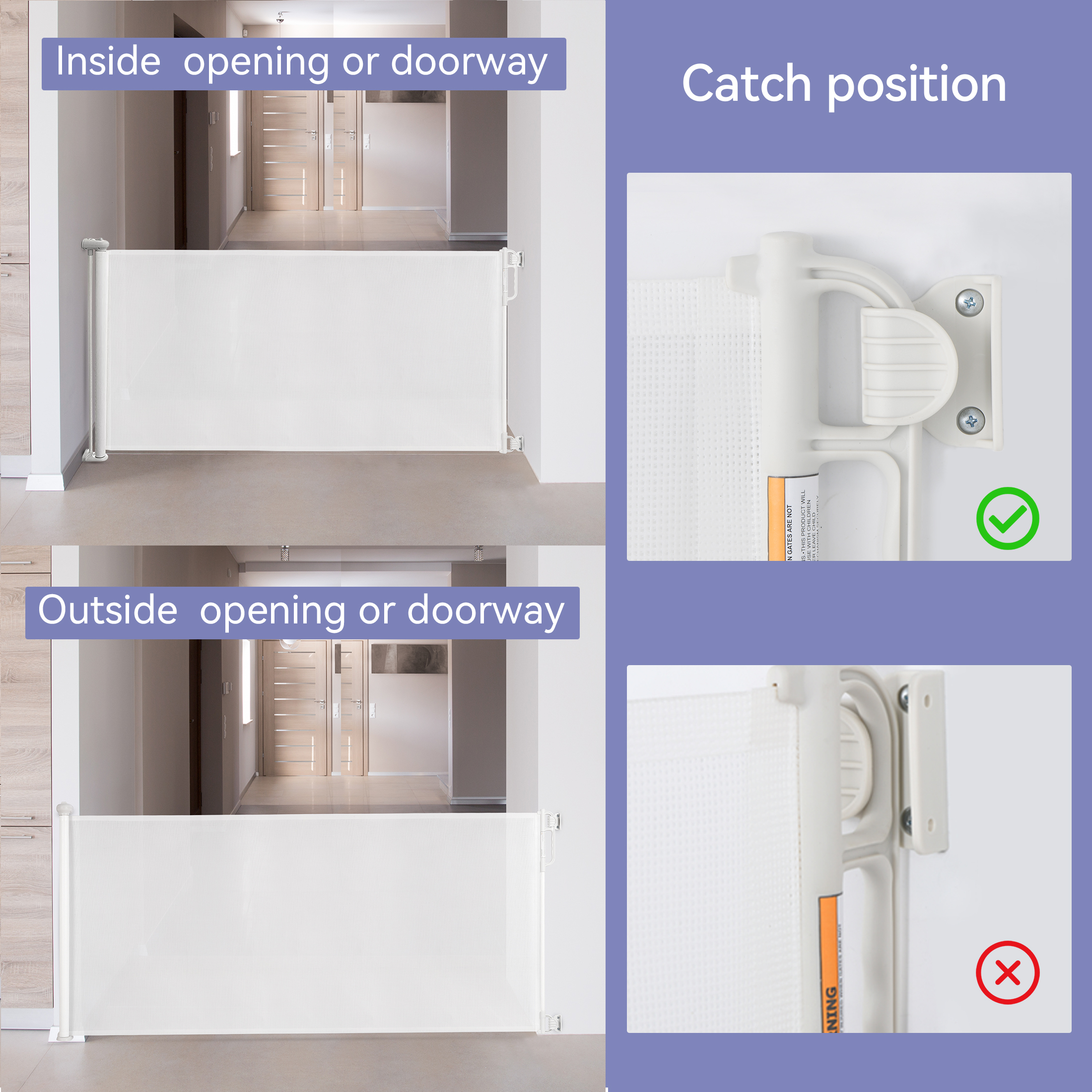 Momcozy Retractable Extra Wide Safety Gate, White photo 3