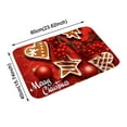 thumbnail image 3 of Pompotops Tapis de Noël pour Extérieur, Tapis de Porte Rouge de Noël pour Entrée Extérieure, Tapis de Porte d'Entrée de Noël Intérieur, 1 Pce Joyeux Noël Tapis de Bienvenue Intérieur Décoration Maison 40x60CM, 3 of 3