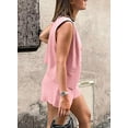 thumbnail image 2 of PRETTYGARDEN Women's Summer 2 Piece Outfits Sleeveless Matching Sets Button Down V Neck Vest Waistcoat and Pockets Shorts, 2 of 8