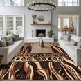 thumbnail image 3 of 5'x8' Area Rugs, Retro Tribal Indoor Outdoor Area Rug for Living Room Bedroom, Middle Century Bohemia Minimalist Art Red Brown Washable Bathroom Rugs Kitchen Floor Carpet Mats Home Decor Aesthetic, 3 of 8