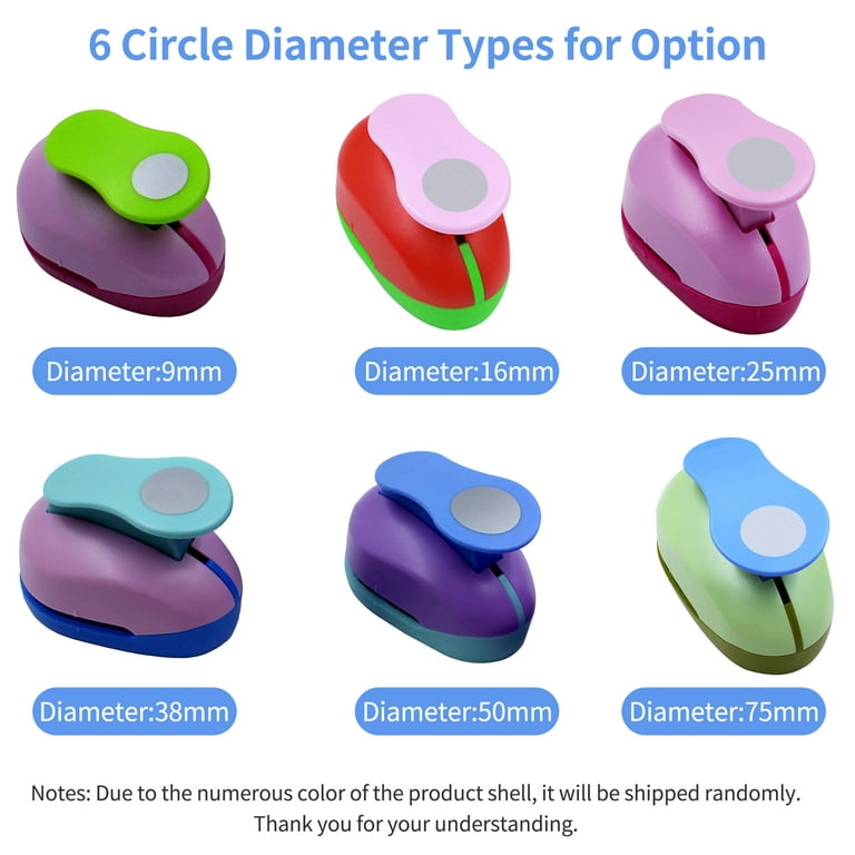 Circle Paper Punch,1 Inch Circle Punches for Paper Crafts,25mm Circle Hole  Punch for Making Scrapbook Pages,Memory Books,Card Making,Journals,Gift  Tags,Homemade Confetti(1Pack Color Random) 