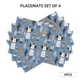thumbnail image 3 of Placemats Set of 4 / 6, Llamas And Cactus Placemats for Dining Table Indoor/Outdoors Heat Resistant Washable Placemats 18" x 12", 3 of 8