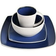 thumbnail image 4 of Gibson Elite Soho Lounge Square Service de vaisselle 16 pièces Bleu/blanc, 4 of 5