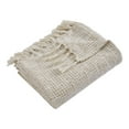 thumbnail image 6 of My Texas House Casey Taupe Marled Tassel Cotton Polyester Throw, 50" x 70", 6 of 6
