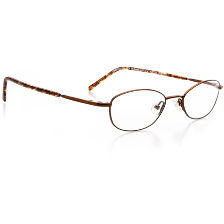 Optical Eyewear - Oval Shape, Metal Full Rim Frame - Prescription Eyeglasses RX, Cocoa