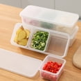 thumbnail image 2 of Wosthever Gadget de cocina Clasificación de 3 compartimentos Cajas de almacenamiento de plástico con tapa Caja de mantenimiento fresco Contenedor de Almacenamiento y organización del hogar Wosthever HA080050-00, 2 of 6