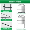thumbnail image 6 of 24 Panels Collapsible Garden Fence Animal Barrier,26 Ft(L) x 24 in(H) Black Rustproof Metal Wire Panel Border for Dogs Rabbits, Flower Edging for Landscape Patio Yard Outdoor Decor, Arched, 6 of 6