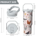thumbnail image 5 of 1pc chicken 30oz Tumbler with Straw & Handle - Insulated Stainless Steel Cup | Holiday Gift for Man Women (Christmas, Valentine's, Birthday), 5 of 7