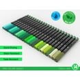 thumbnail image 2 of Tooli-Art  Acrylic Paint Pens Assorted Green Pro Color Series Markers for Rock Painting, Glass, Mugs, Wood, Metal, Canvas with 0.7mm Extra Fine Tip Waterbased, Quick Drying Marker Set of 22, 2 of 7