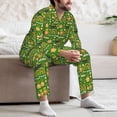 thumbnail image 7 of Sikiie traditional Irish colours Print Mens Pajama Set, Soft Warm Long Sleeve Sleepwear, Cozy Button-Down Pjs for Men-XX-Large, 7 of 7