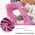 thumbnail image 4 of Almohada de embarazo AMCATON en forma de U de 150 cm para dormir, color morado, 4 of 8