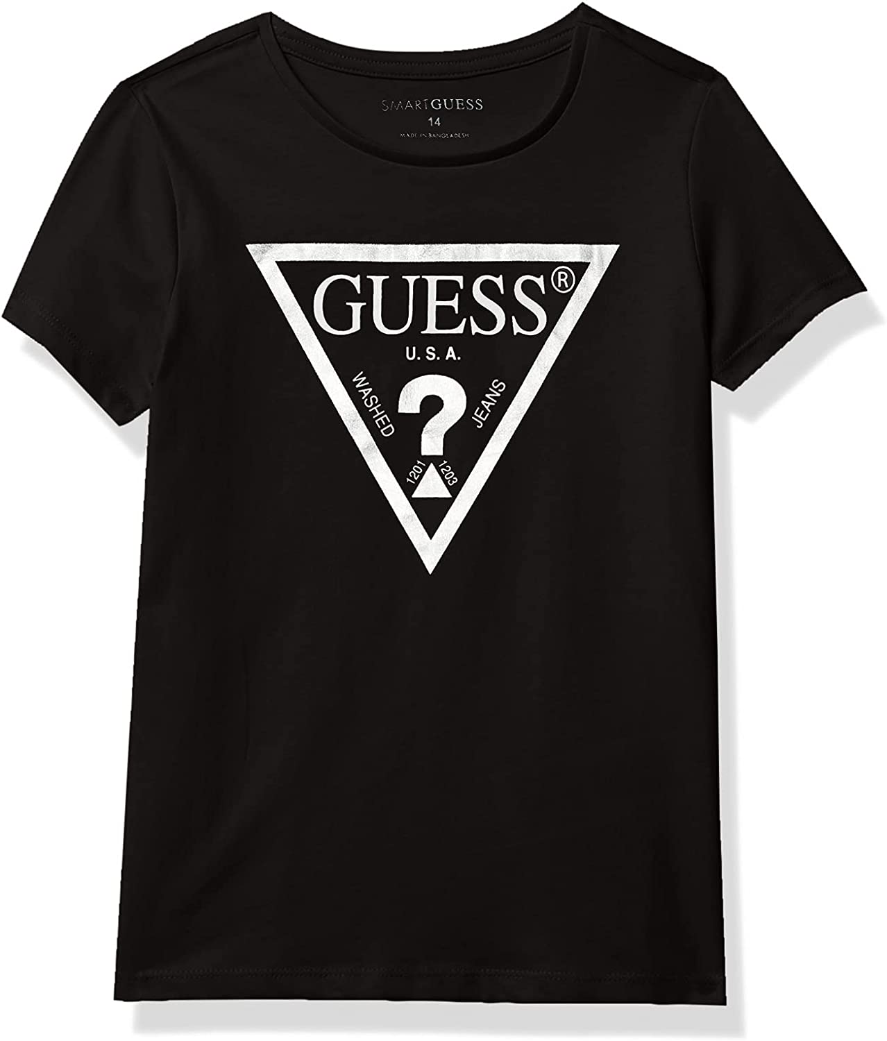 Guess Maglietta Bambina In Jersey Biologico Con Logo Foil Print – Maniche Corte, Silhouette Corta