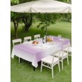 thumbnail image 5 of 60x84 Inch Outdoor Tablecloth with Umbrella Hole Zipper Rectangle Light Purple White Rectangular Tablecloths Outside Waterproof Gradient Solid Stripes Geometric Patio Table Cover for Picnic Party, 5 of 8