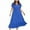 Blue, variant on Horkkom Plus Size Dresses for Women Summer Casual Midi Dresses Solid Color V Neck A Line Dresses Pleated Short Sleeve Dress with Pockets Blue L