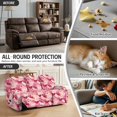 thumbnail image 6 of COEQINE Stretch Recliner Cover Universal 8 Pieces Recliner Sofa Cover Stay in Place 3 Seater Furniture Protector for Valentines Day Decor for Pets, Kids, Heart Stripes Pink Red, 6 of 8