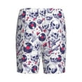 thumbnail image 7 of Daiia music Skull record mike Mens Woven Stretch Pajama Short,Short Pajama Pants-X-Large, 7 of 7